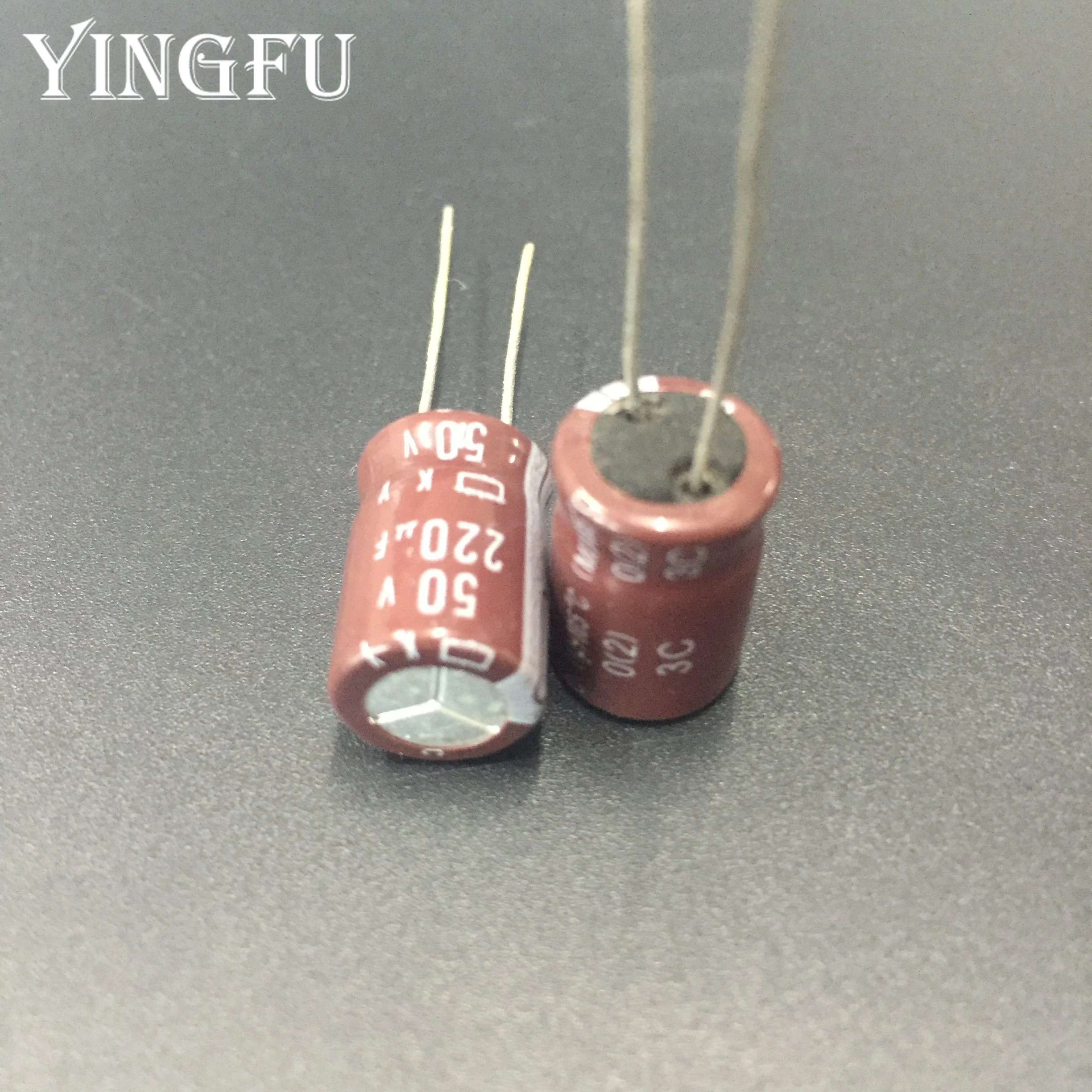 

10Pcs/100Pcs 220uF 50V NCC KY Series 10x16mm Low Impedance ESR Long Life 50V220uF Aluminum Electrolytic Capacitor