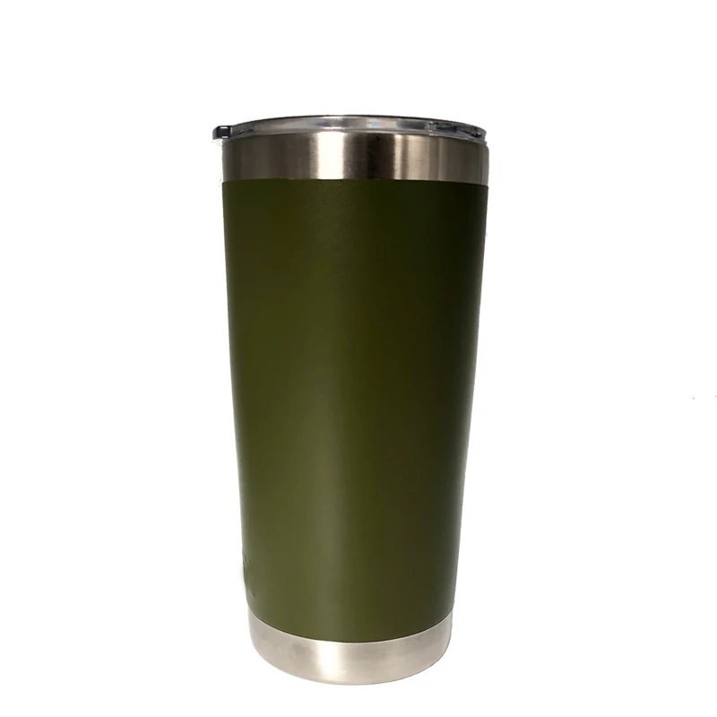20 oz green Персонализированная отделка любые логотипы имя подарок на день рождения тумблер дорожная кружка бутылка для воды Термос кофейные кружки - Цвет: 20 oz green