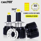 CARLITEK H1 светодиодный H7 светодиодный супер H8 HB3 9005 HB4 H11 светодиодный лампы для передних фар 9012 HIR2 50 Вт 3D высокое Мощность 360 градусов авто лампы Turbo