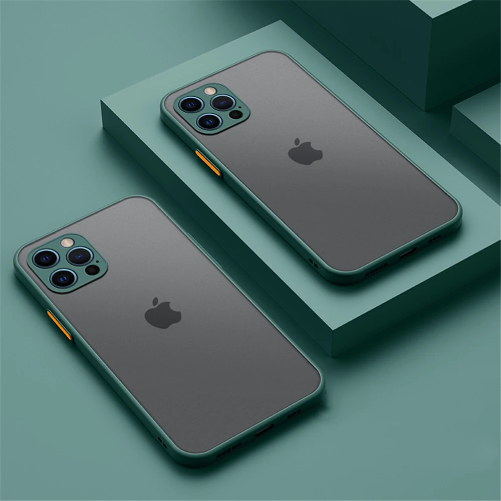 

Camera Protection Case for IPhone 12 13 Mini 11 Pro Max XR 8 7 Plus X SE 2020 XS Max Luxury Silicon Bumper Clear Hard PC Cover