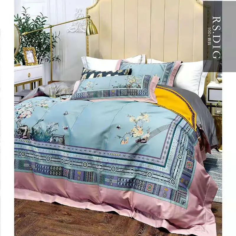 Комплект постельного белья 100S из египетского хлопка цифровой комплект с