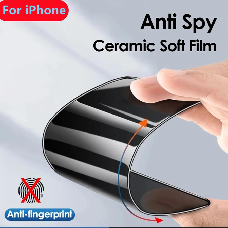 

Soft Matte Ceramic Anti-spy Screen Protector for IPhone 12 11 Pro Max 12 Mini Privacy Film for IPhone XS MAX X XR SE 7 8 6S Plus