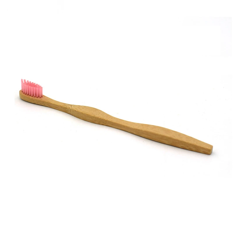 

Anti-skid wooden handle toothbrush wavy soft brush head Bamboo Charcoal Nano adult travel toothbrush oral care tongue scraper