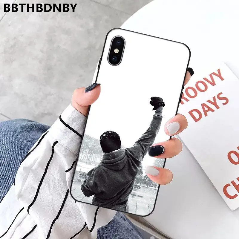 Чехол для телефона Rocky Balboa DIY печать рисунок чехол iPhone 11 pro XS MAX 8 7 6 6S Plus X 5 5S SE XR