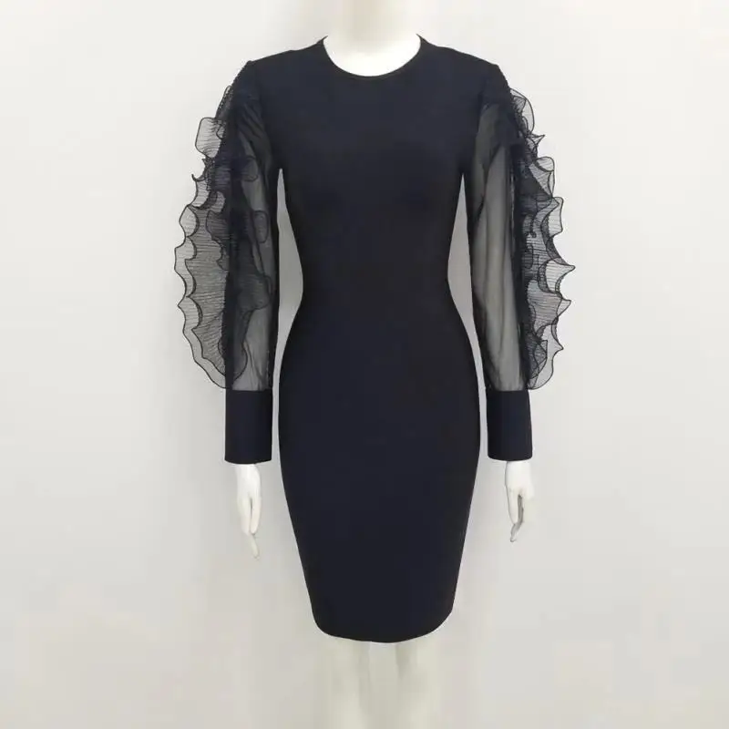 2019 вискозное элегантное женское Клубное платье Vestidos осенняя мода сексуальное с