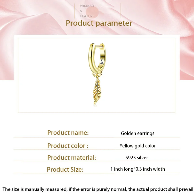 

2021 European And American Popular S925 Silver Single Golden Female Earrings Zircon Diy Collocation Earring Pendant Combination