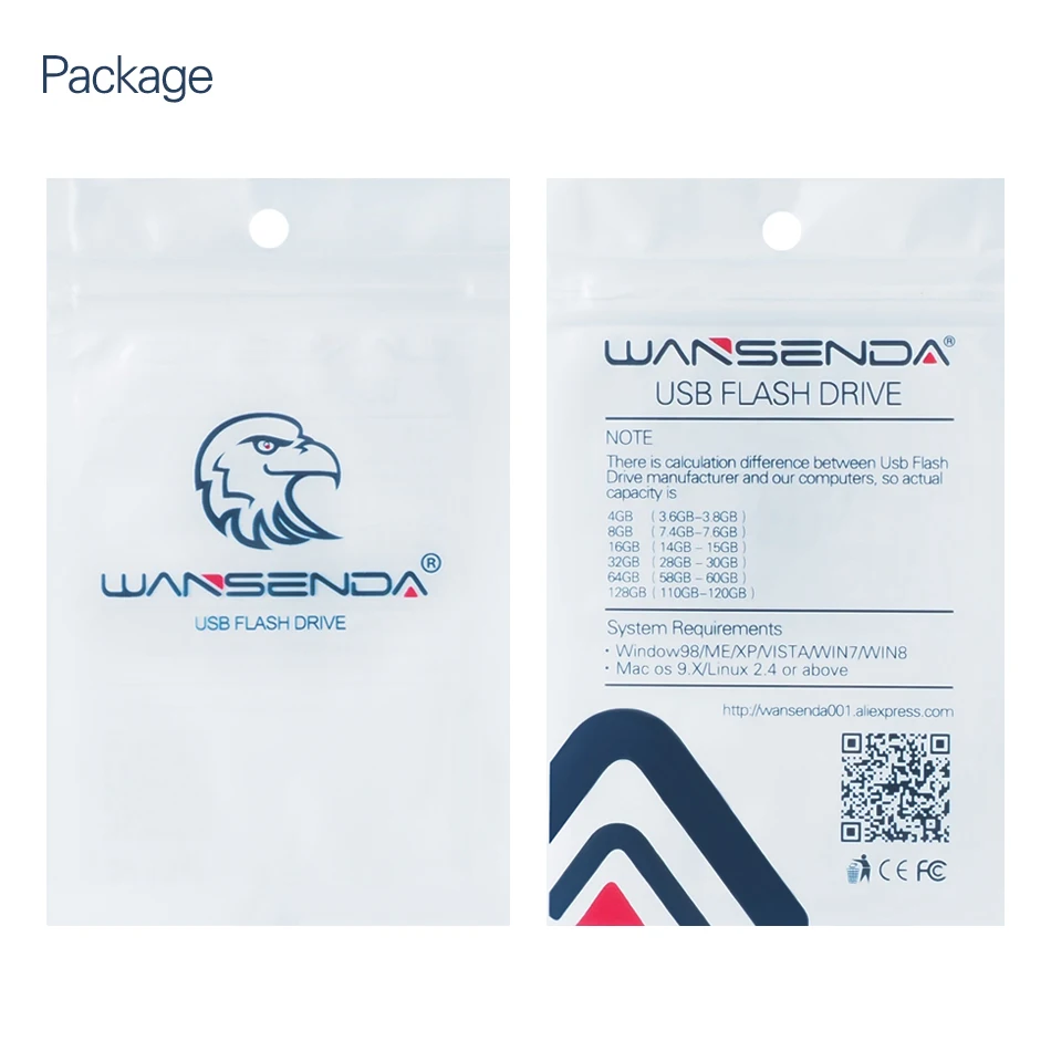 WANSENDA брелок USB флэш накопитель 64 Гб Водонепроницаемый Pen Drive 32 ГБ 16 8 4 Pendrive Внешняя