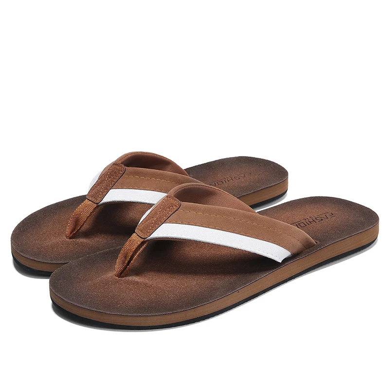 

Summer High Quality Slipper Men Hot Sale Toe Sandals Thick-Soled Men Slipper Indoor Outdoor Beach Flip Flops Soft Sole Wholesale
