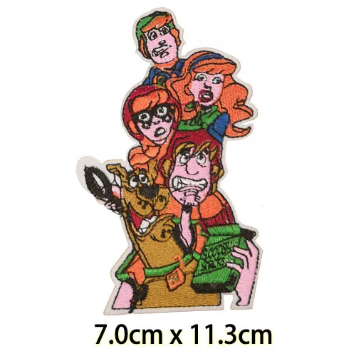 Scooby-Doo утюг на патчи BB детский значок мультфильм животное вышивка аксессуары одежды - Цвет: Черный никель