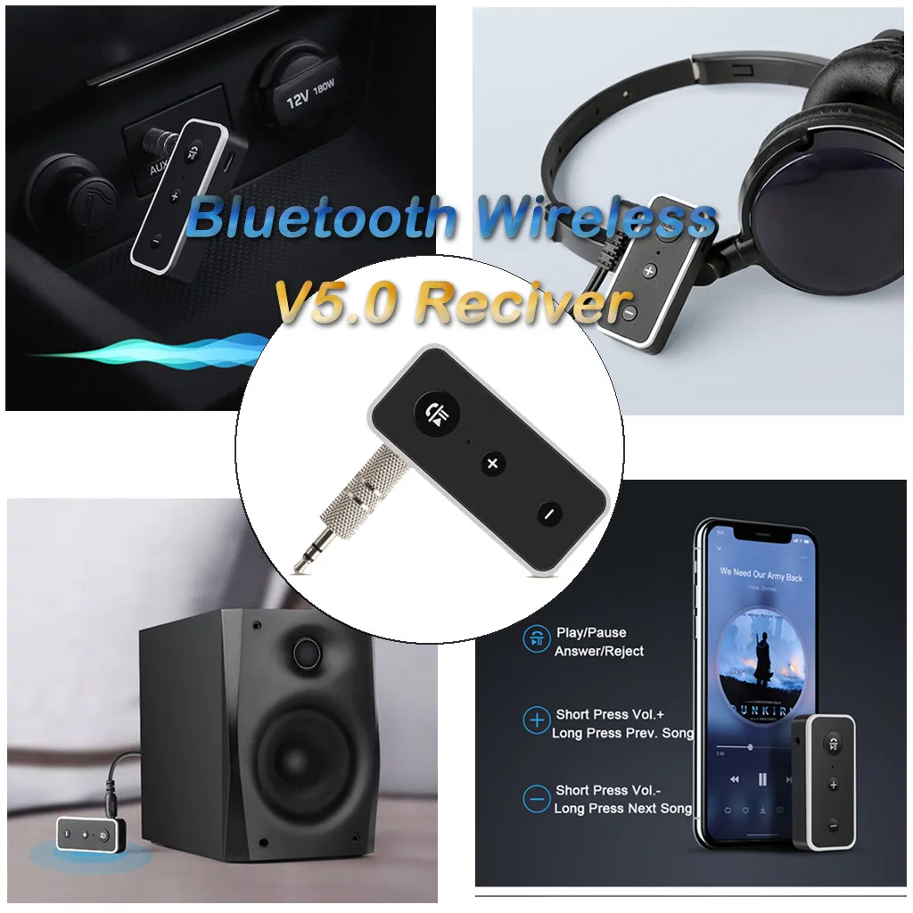 BT510 Bluetooth передатчик 5 0 беспроводной приемник автомобильный адаптер 3 мм AUX Hands Free