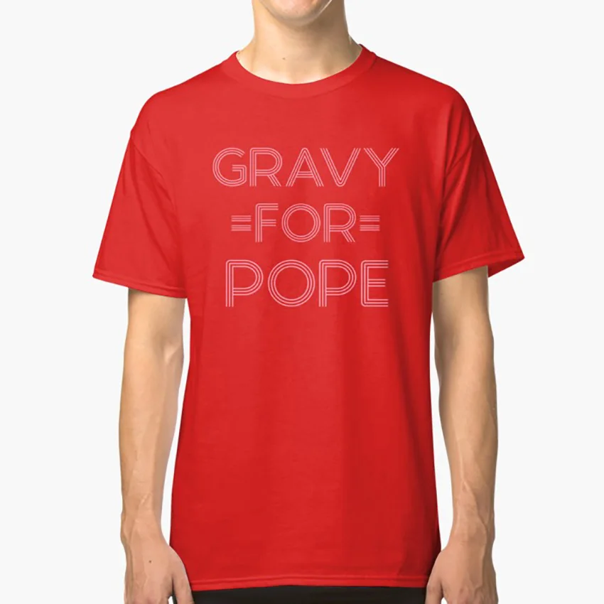 Футболка с надписью Gravy For Pope yung gravy для pope train magic pizzazz you like jazz mr clean memes | Мужская