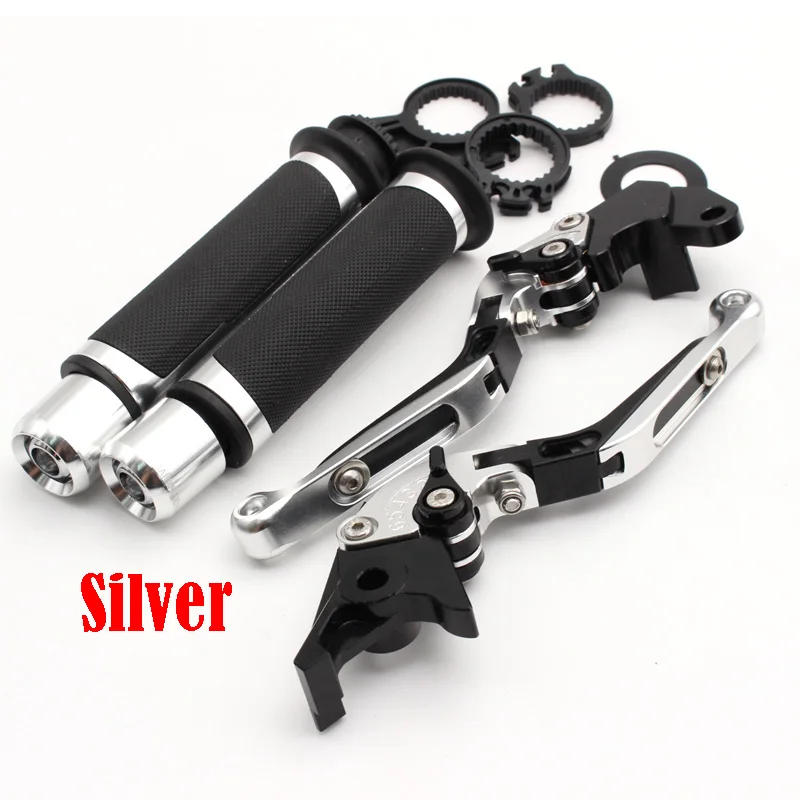 Silver Для Kawasaki ZR-7/S ZR7 ZR7S 1999-2003 2000 2001 2002 мотоцикл Регулируемый складной сцепные рычаги Руль ручками - Цвет: Silver