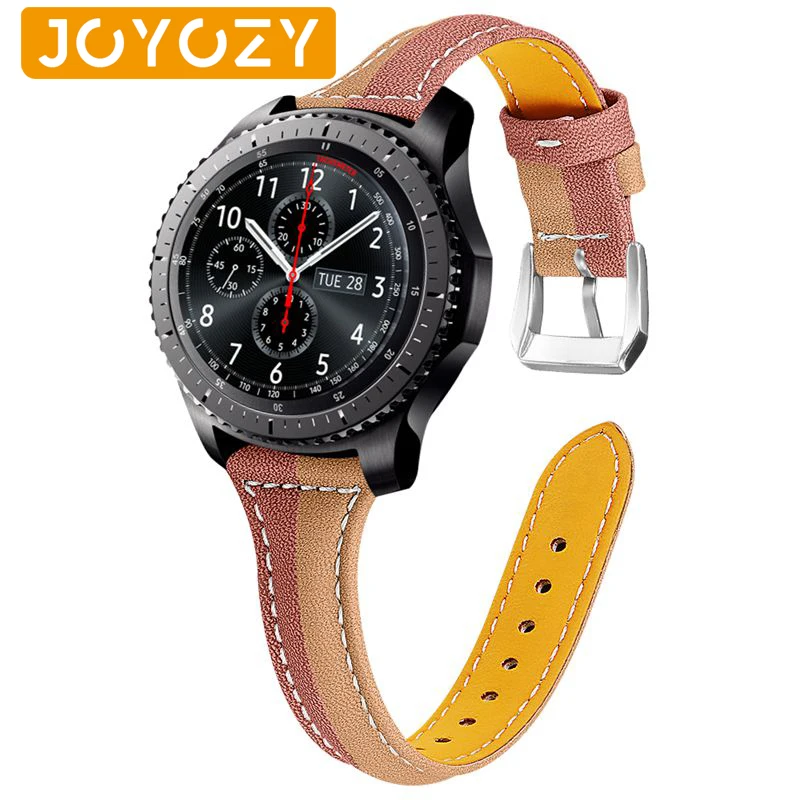 JOYOZY 22 мм ремешок для часов из натуральной кожи Huami Amazfit 2 Bip LG G браслет samsung Galaxy Watch 46
