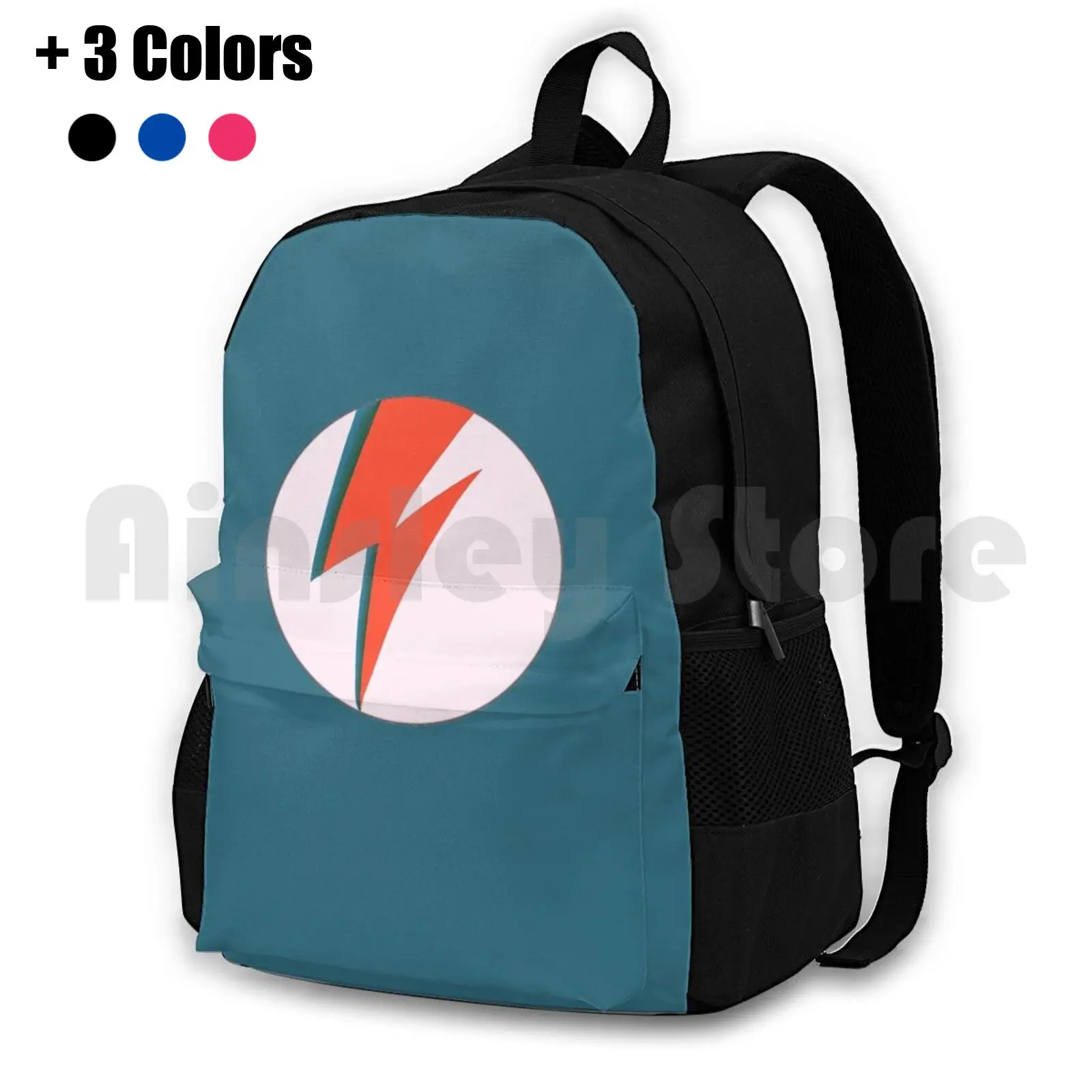 

David Bowie Blue Outdoor Hiking Backpack Riding Climbing Sports Bag David Bowie Red Blue Green Icon Major Tom Ziggy 70S 80S