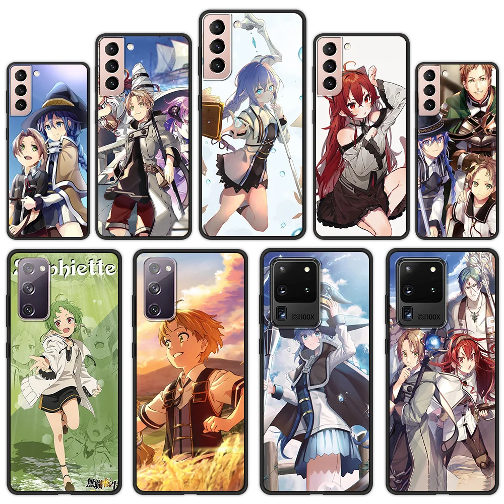 

Mushoku Tensei Anime Phone Case For Samsung Galaxy S21 Ultra S20 FE S10 S9 Plus S10E S8 Note 20 10 Lite Shell Soft Black Cover