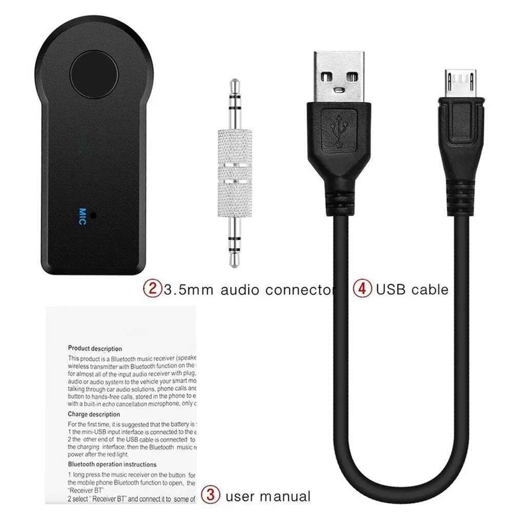 Bluetooth приемник 3 5 мм AUX аудио разъем беспроводной передатчик музыкальный адаптер