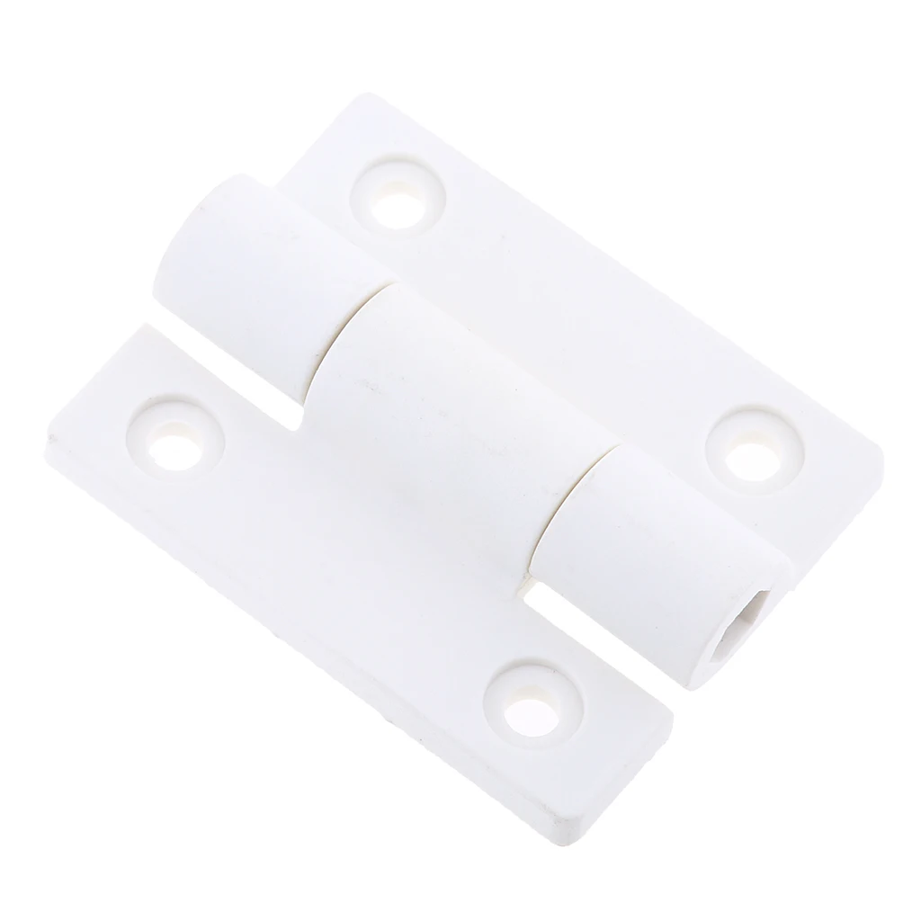 

Reinforced Plastic Hole Door Cabinet Butt Hinge 2 Leaves 56*43mm White