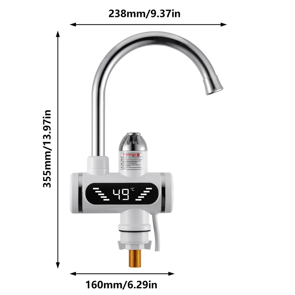 

Home Kitchen Bathroom Electric Faucet With Temperature Display Electric Faucet Instant Electric Faucet