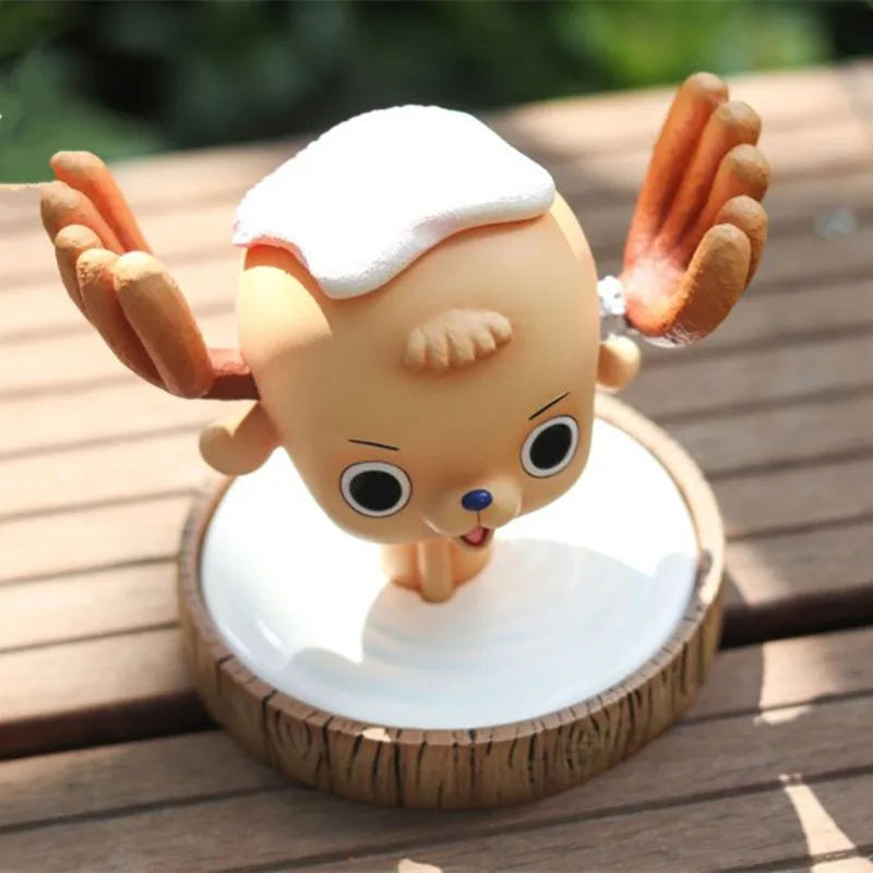 

4 " T00FUN ONE PIECE Statue Take A Bath Chopper Bust Original Version SD Ratio Full-Length Portrait GK Action Figure Toys 10 CM