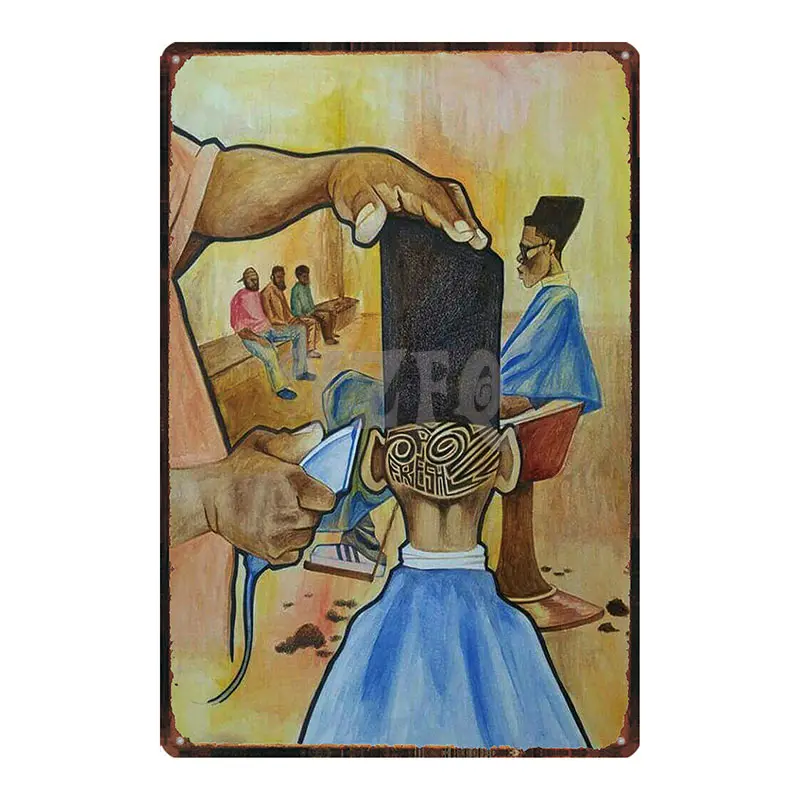 Barber Shop Customer Parking Only Metal Sign Shabby Chic Wall Home Art Bar Decoration 30X20CM DU-3071 | Дом и сад