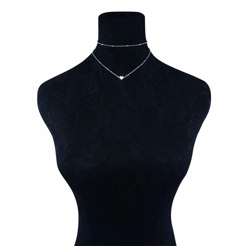 Чокер с подвеской в форме сердца ожерелья для женщин минималистичные ювелирные