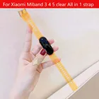 Аксессуары 2 в 1 прозрачный ремешок для Xiaomi Mi Band5 4 3 ремешок силиконовые смарт-часы Miband 4 чехол ремешок на запястье
