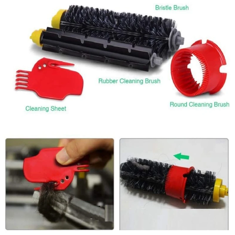 

Replacements Parts for IRobot Roomba 600 Series 645 655 675 595 Accessories, Filters Side Brush Flexible Beater Brush