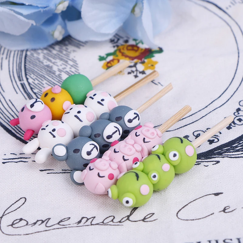 

New 1:12 Dollhouse Miniature Cartoon candied gourd on a stick Model Dolls Accessories