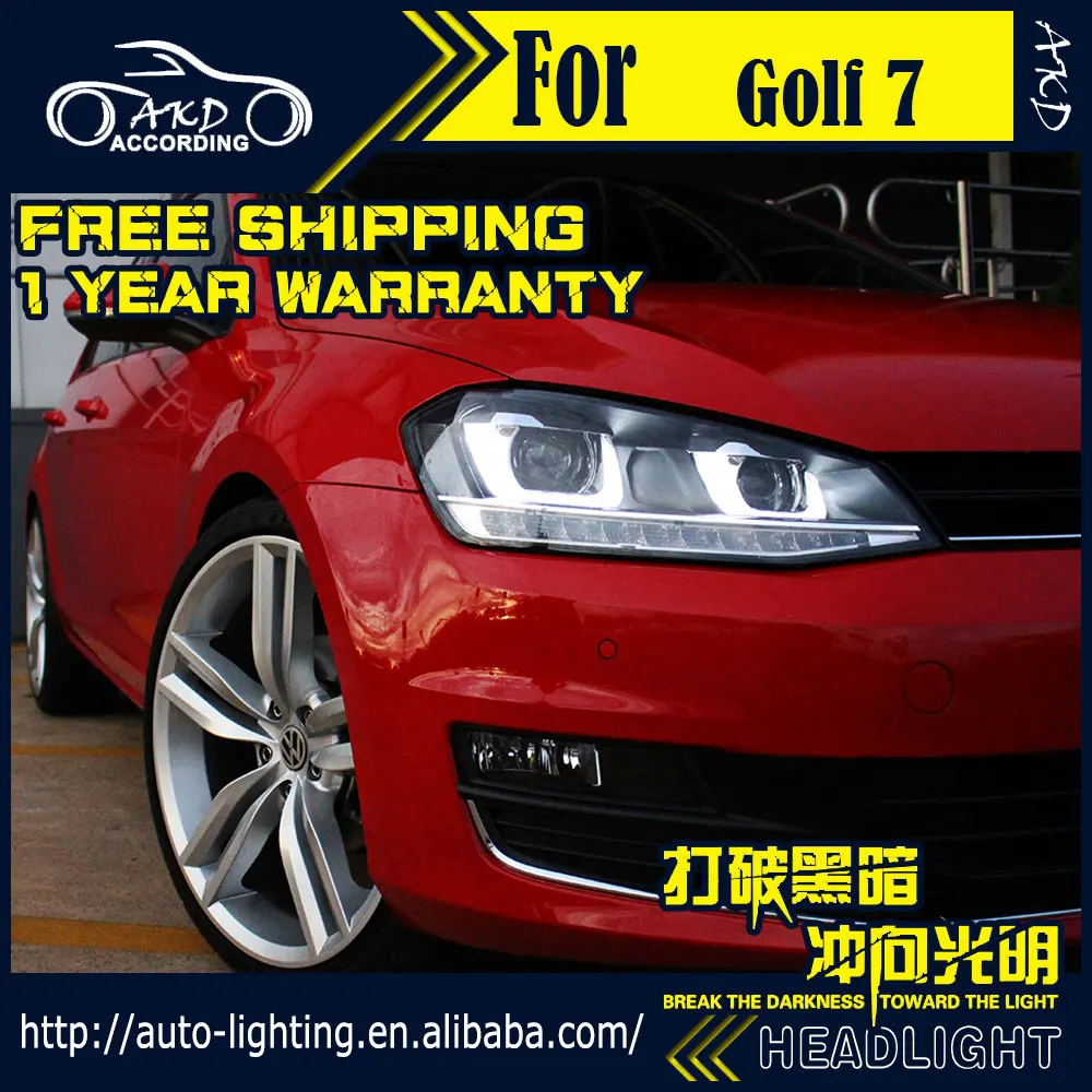 АКД бренд светодиодный задний фонарь для VW Golf 7 фары 2013 2017 Golf7 Gti R line фара двойной u