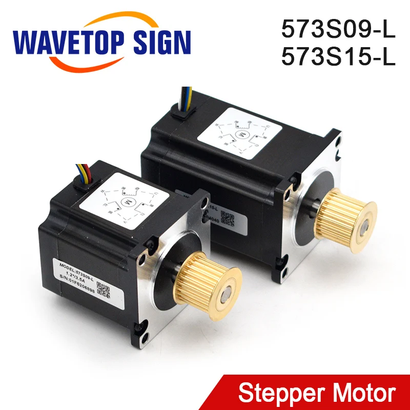 3-фазный шаговый двигатель Leadshine Nema23 573S09-L и 573S15-L, диаметр вала 8 мм для лазерная резка, гравировальный станок Co2