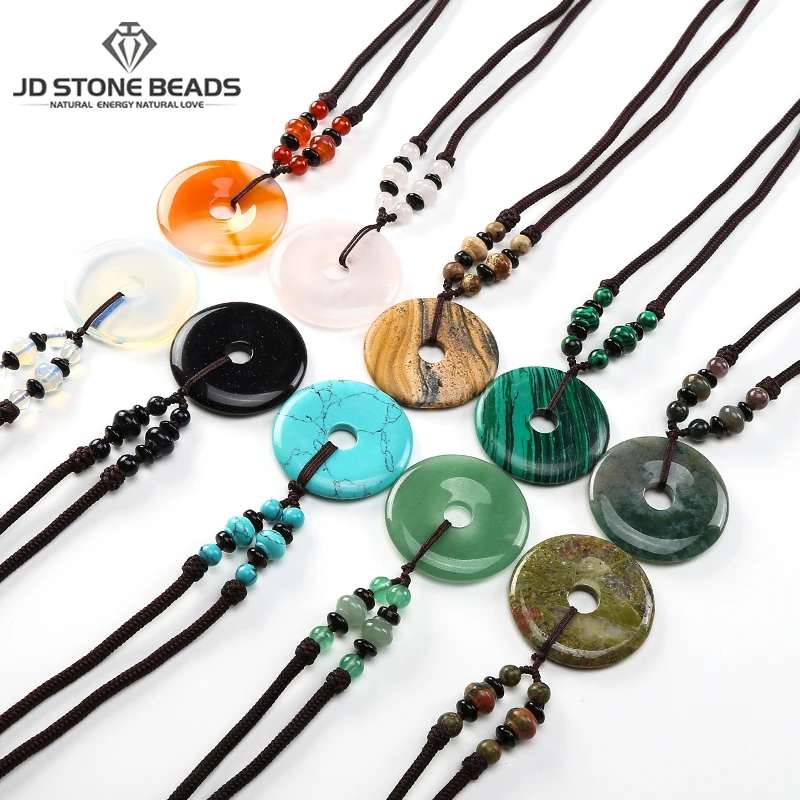 Оптовая цена ожерелье с пряжкой амулет ручной работы агат кристалл длинная