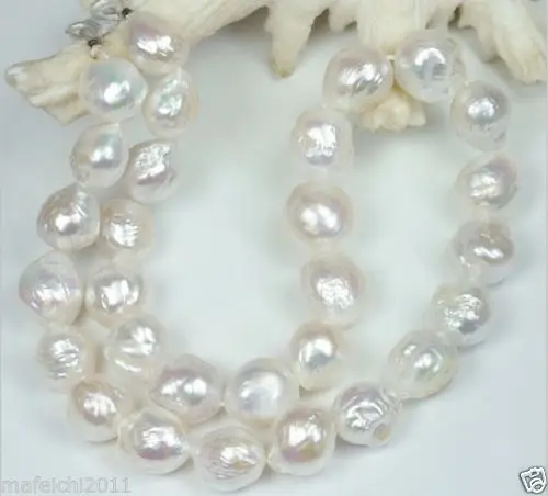 

HABITOO NATURAL 11-12MM South Seas Kasumi White Pearl Necklace 18" Jewelry Chains Necklace for Woman жемчужное ожерелье