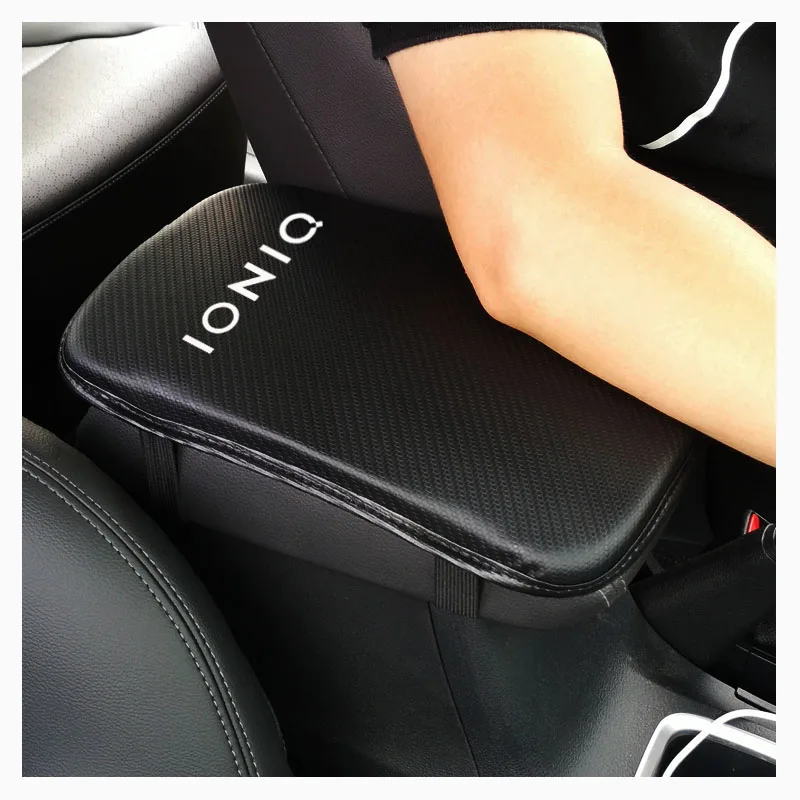 סיבי פחמן מרקם עור מפוצל רכב משענת כרית אוטומטי משענות מושב תיבת רפידות עבור יונדאי Ioniq