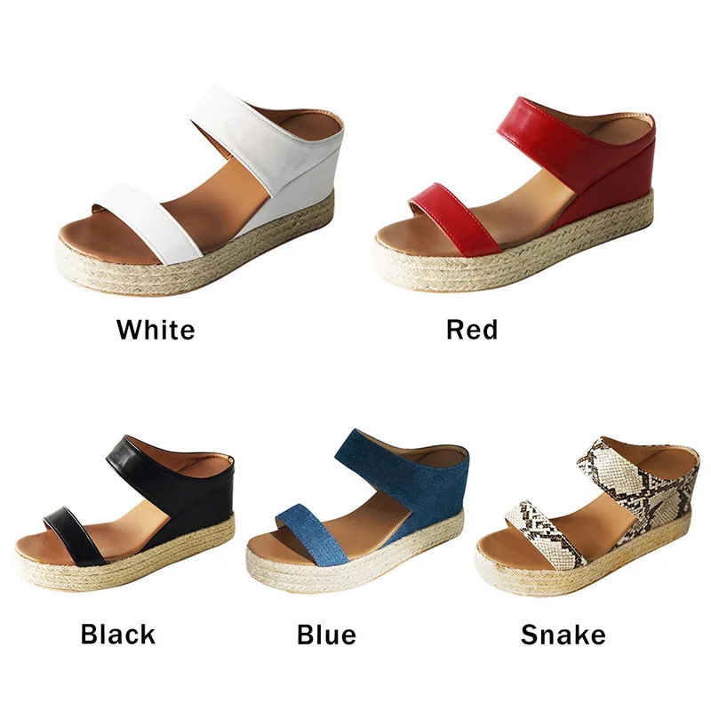 

Dropship Shoes Women Sandals Summer Solid Thick Bottom Flat Summer Sandals Women 2021 Ladies Heels Shoes Open Toe Outdoor Shoes