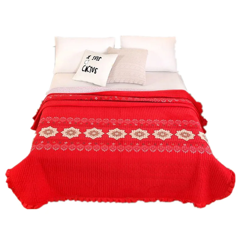 Большое красное одеяло покрывало для кровати дешевое теплое мягкое