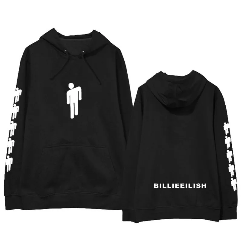 Американская певица Билли эйлиш толстовка хлопок Харадзюку больше размера