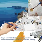 Набор для рисования по номерам на холсте синий Эгейский пейзаж