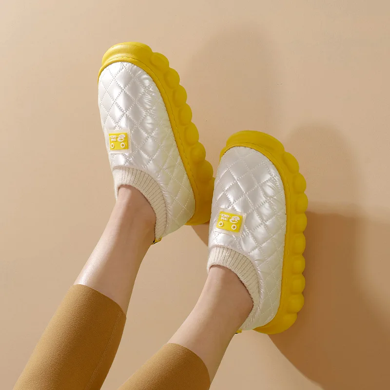 

Cotton slippers women's thick-soled winter household soft-soled indoor warmth waterproof bag with cotton shoes men's new style