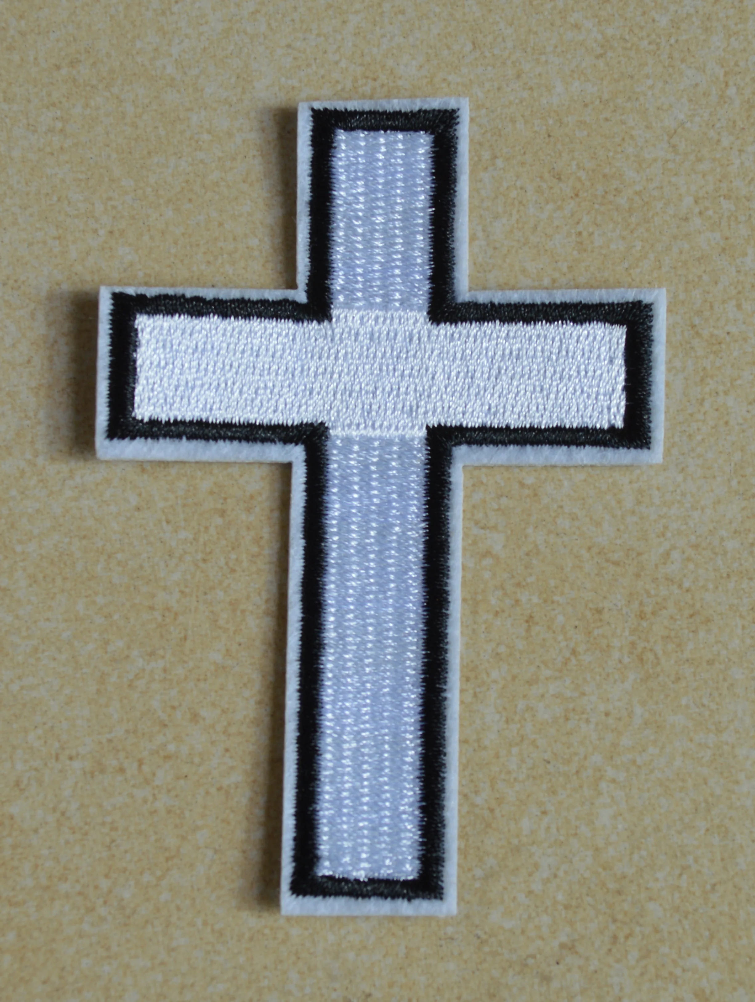 

120x Cross - Christian - White - God - Embroidered Iron On Patches, sew on patch, Made of Cloth,100% Quality