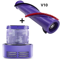 brush roll washable filter hepa replacement kit compatible for dyson v10 cordless brushroll cleaner head brush bar roller part