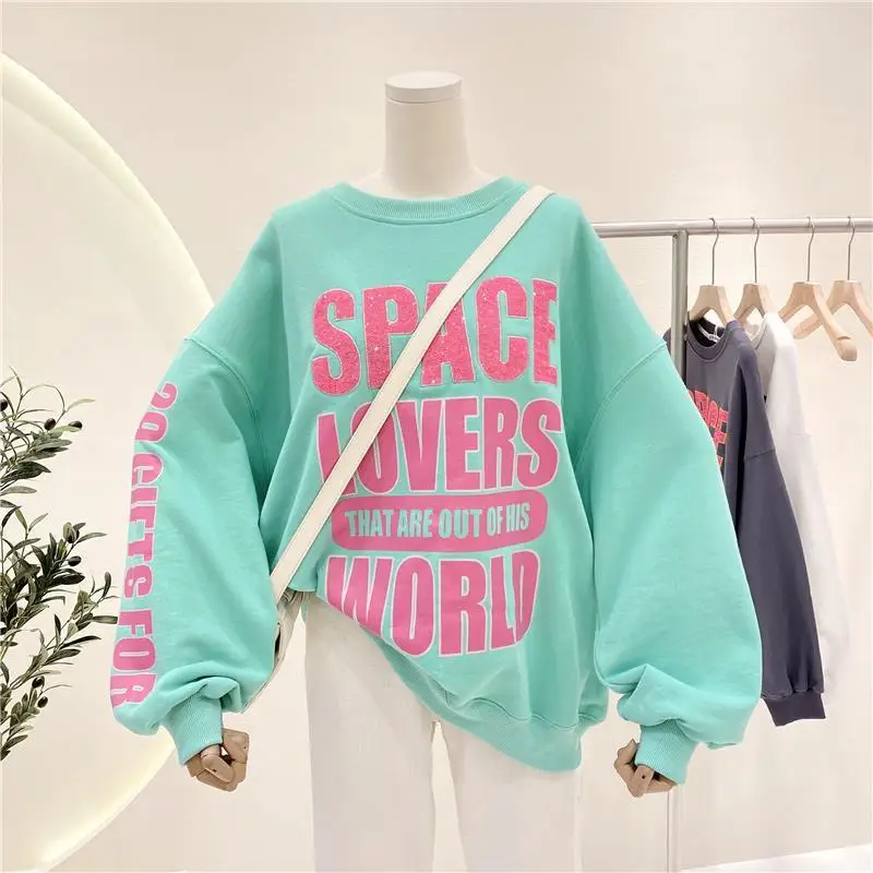 Sweatshirt Autumn Kawaii Women Sweetshirts Hoodie Vintage Clothes Women Pullovers Korean Fashion Oversized Sweatshirt Harajuku
