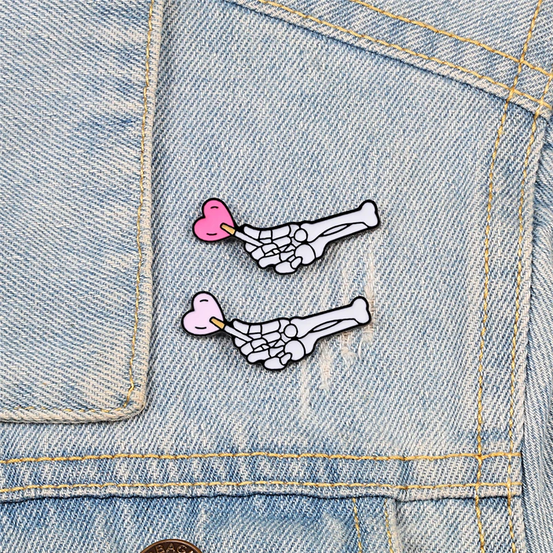 Эмалированные значки в виде черепа для женщин и мужчин стиле панк с черепами