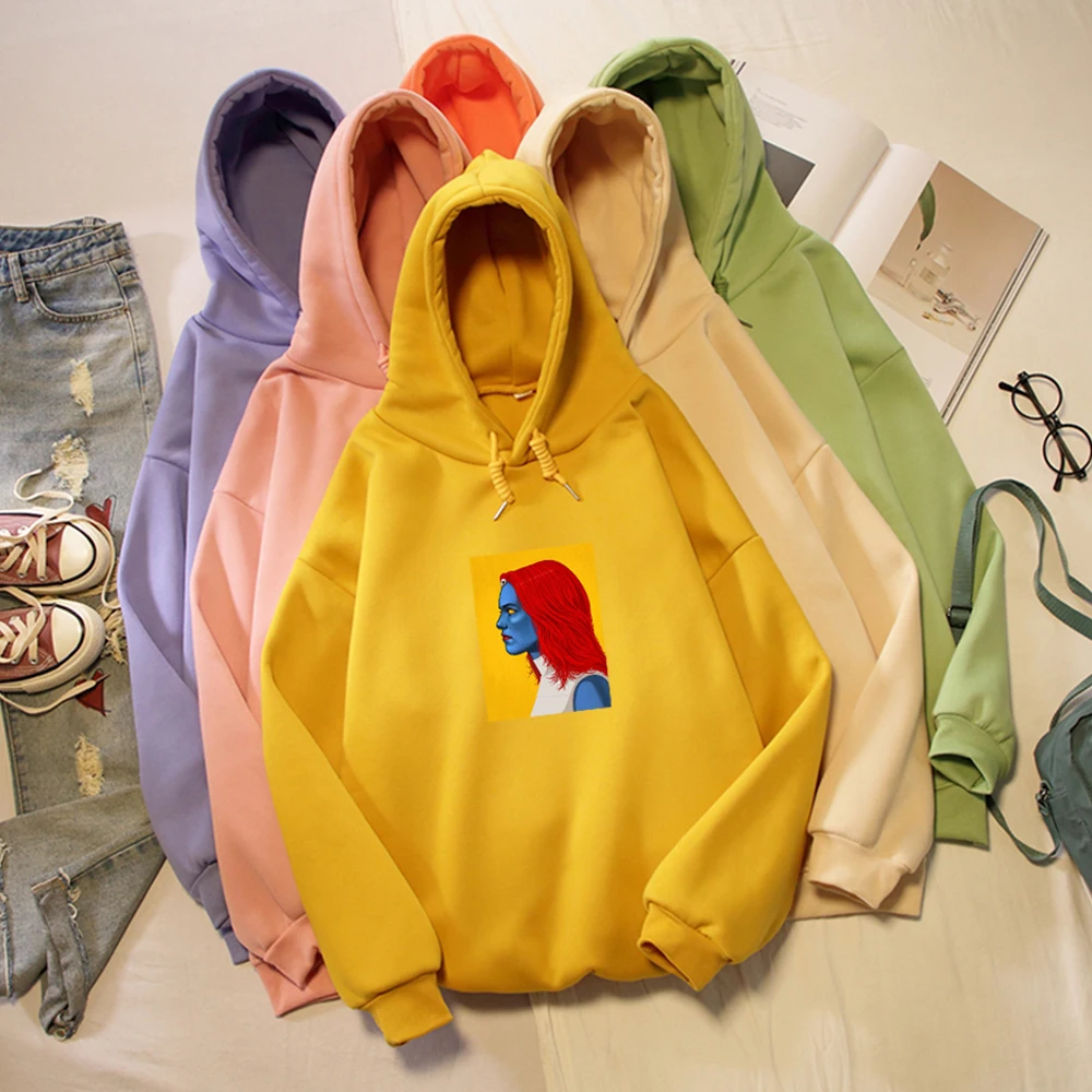 Женский свитшот с капюшоном Розовый пуловер длинным рукавом и надписью в стиле