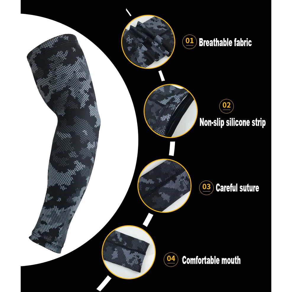 1 шт. нарукавники для велоспорта дышащие быстросохнущие камуфляжные бега