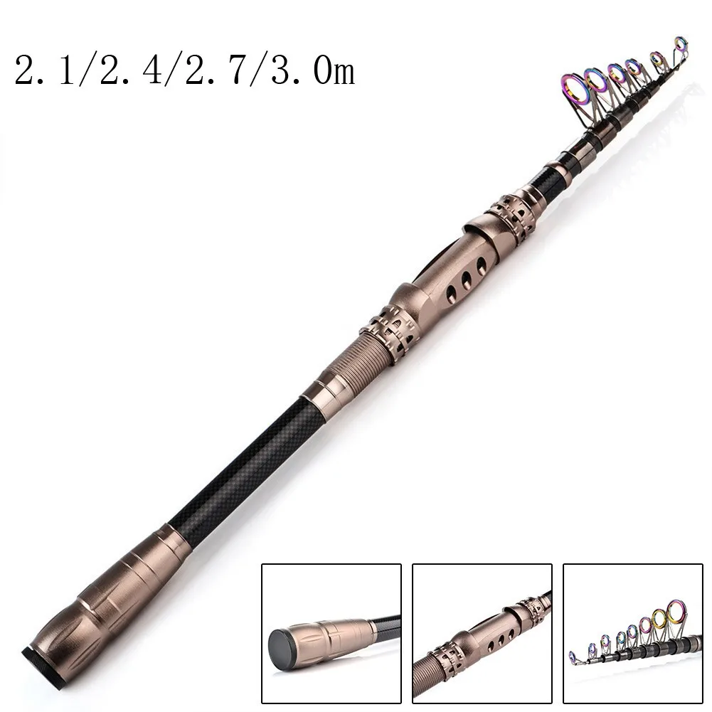 

Telescopic Fishing Rod Portable Spinning High Carbon Fiber Fishing Rod Poles For Traveling Saltwater Freshwater Pesca Iscas Fish