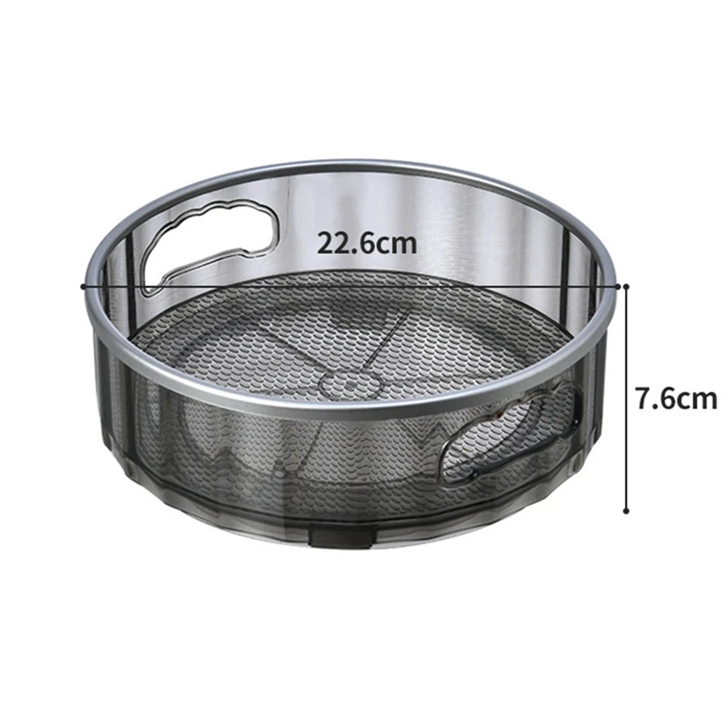 

Plastic Lazy Rotating Fruit Tray Non-slip Storage Tray Fruit Snack Storage Household Kitchen Plastic Desktop Organizer