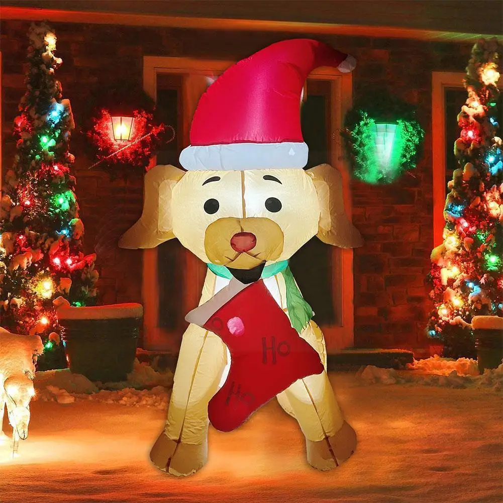 

Inflatable Snowman Santa Claus Nutcracker Model with LED Light Inflatable Christmas Dolls for Outdoor Xmas New Year's Decor Y8C9