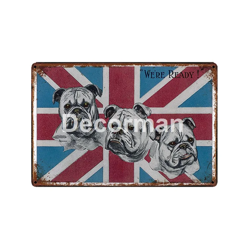 [DecorMan] пользовательские ПЭТ металлический знак Остерегайтесь собаки плакат Бигль Пудель картины Бар Паб Декор LT-1982 - Цвет: GLA-6195