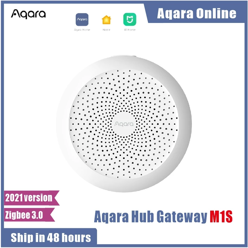 

2022 Newest Aqara M1S Hub Gateway with RGB Led Night Light Zigbee 3.0 Siri Voice APP Remote Control Home Work Mijia APP HomeKit