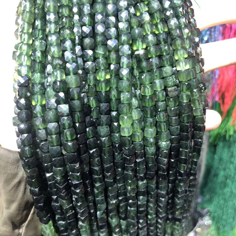 

Natural Tone Loose Beads Russian Jasperd Cube Faceted Beads for Jewelry Making Necklace Bracelet Accessories Size 4mm